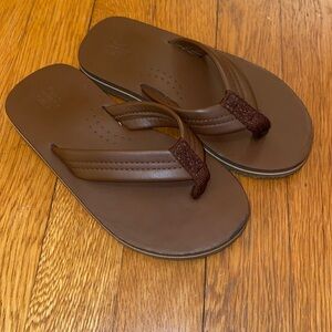 GAP Brown Leather Flip Flop Size 13